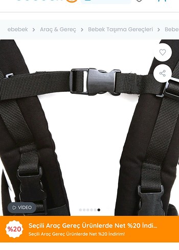 Siyah Desenli Bebek Taşıyıcı - Görsel 4