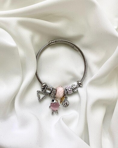 Pembe balıklı Pandora bileklik