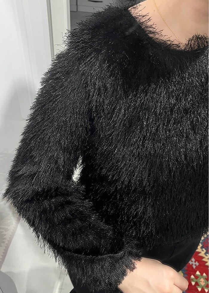 Siyah simli kazak - Görsel 3