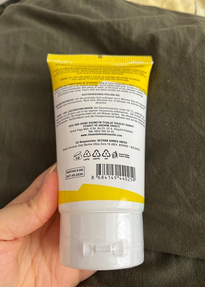 RISE AND SHINE PEELING JEL - Görsel 3