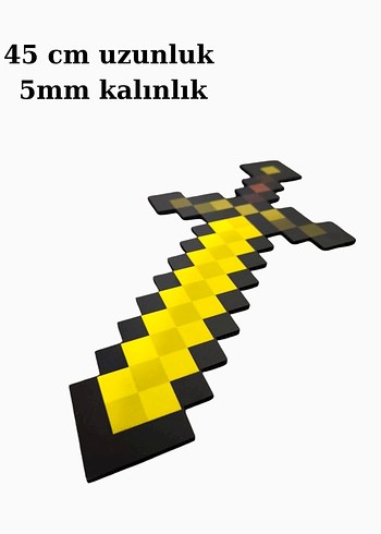 45 cm Uzunlukta Gold minecraft kılıç ahşap