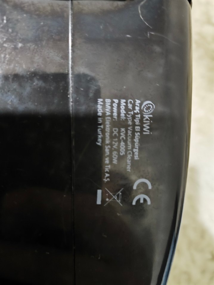 Kiwi KVC 4005 12V Araç Süpürgesi  Çalışır Durumda - Görsel 5