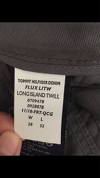 38 Beden gri Renk Orijinal Tommy Hilfiger Pantolon