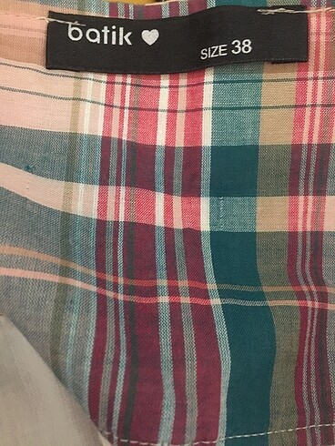 Batik Batik Kareli Renkli Uzun Etek