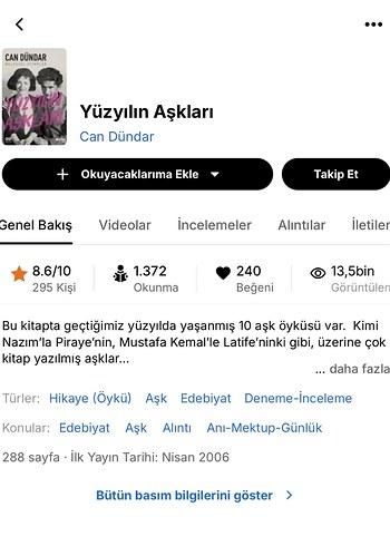  Yüzyılın Aşıkları - Can Dündar