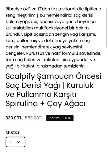  Beden Matsu Biberiye Ön Yıkama Saç Yağı 50 ml