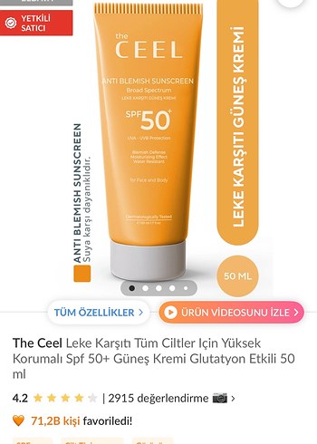 CEEL SPF50 Anti Leke Güneş Kremi - Görsel 5
