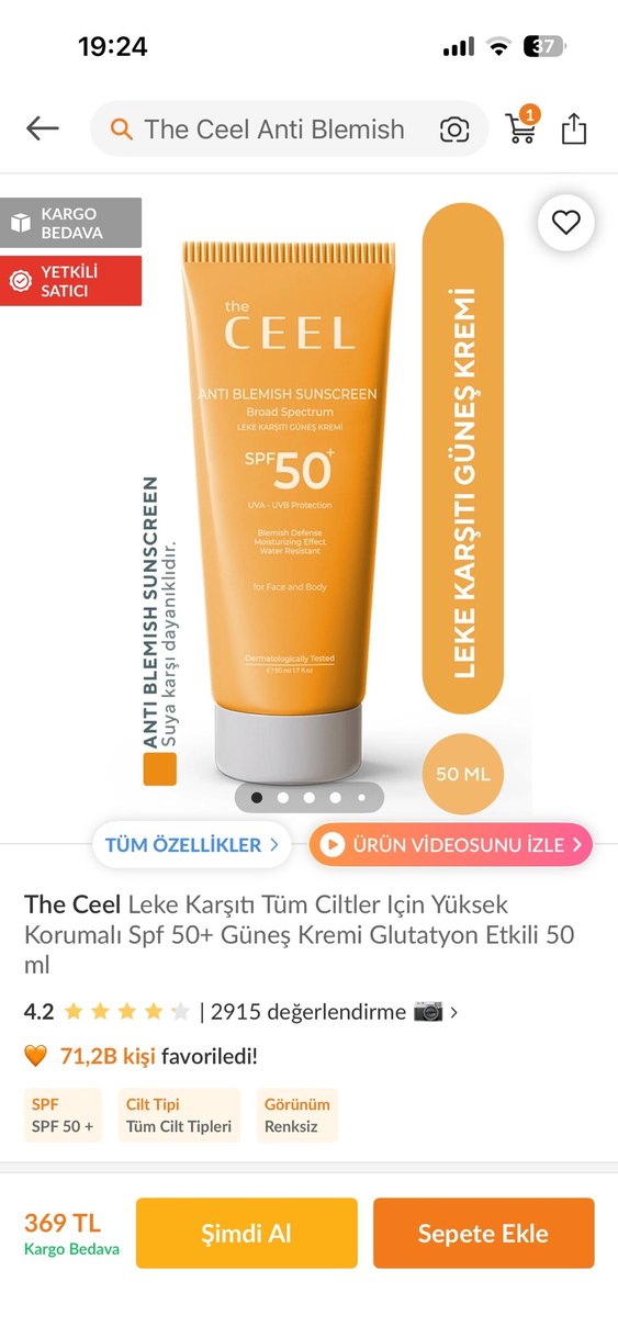 CEEL SPF50 Anti Leke Güneş Kremi - Görsel 5