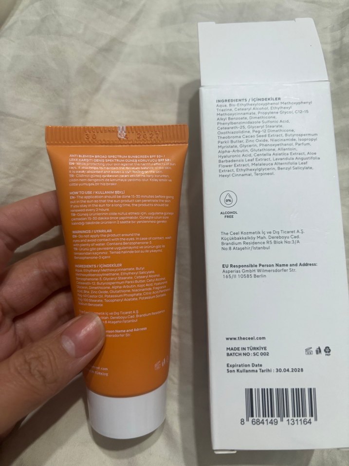 CEEL SPF50 Anti Leke Güneş Kremi - Görsel 2