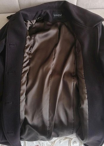 Düğmeli Kahverengi Kadın Kaban - Görsel 3