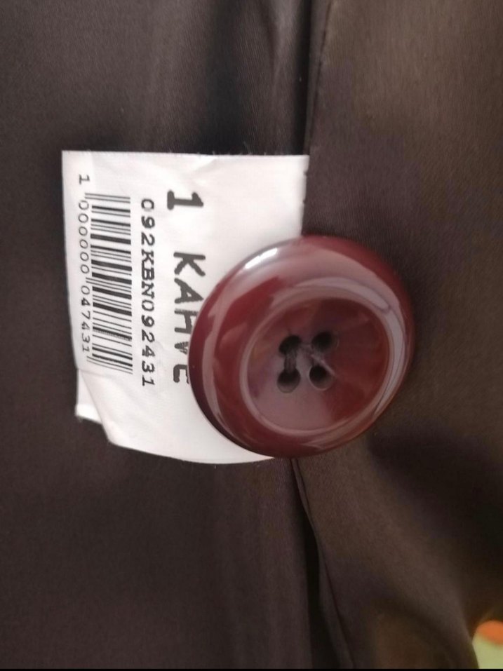 Düğmeli Kahverengi Kadın Kaban - Görsel 4