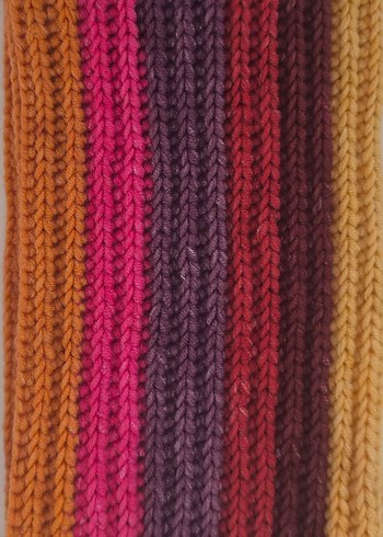 Çok Renkli Kadın Örgü Atkı - Görsel 3