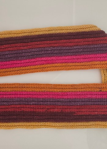 Çok Renkli Kadın Örgü Atkı - Görsel 2