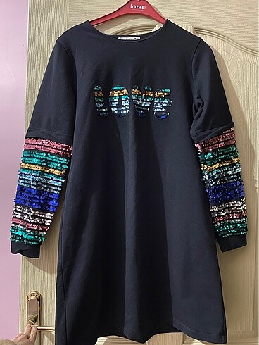 Siyah pullu tunik