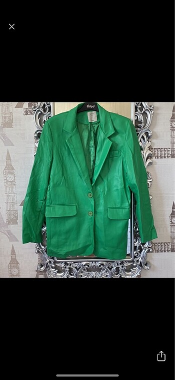 Yeşil deri ceket