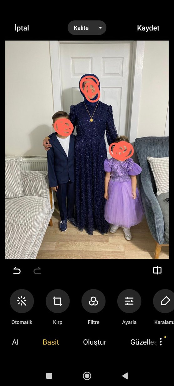 Parlak İşlemeli Uzun Abiye Elbise - Görsel 3