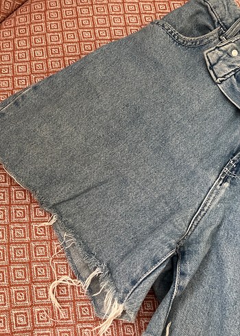 Bohem Tarzı Rahat Kesim Mini Kot Şort - Görsel 3