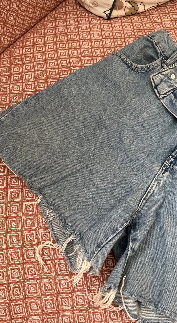 Bohem Tarzı Rahat Kesim Mini Kot Şort - Görsel 3