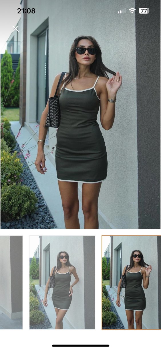 Kadın Kısa Fit Vücut Mini Elbise - Görsel 4