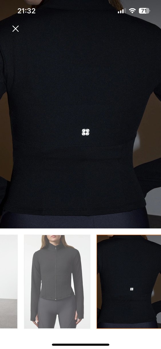 Fermuarlı Siyah Kadın Spor Üstü - Görsel 5