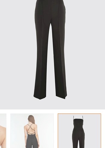 Siyah V Yaka Kadın Tulum - Görsel 6