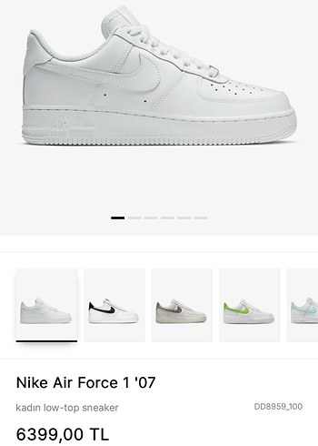 Nike Air Force 1 '07 Beyaz Kadın Sneaker
