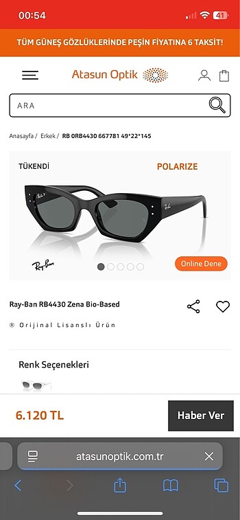 Ray-Ban gözlük