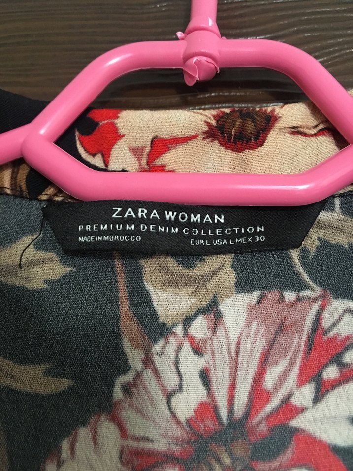 Çiçek Desenli Düğmeli Uzun ZARA Elbise - Görsel 3