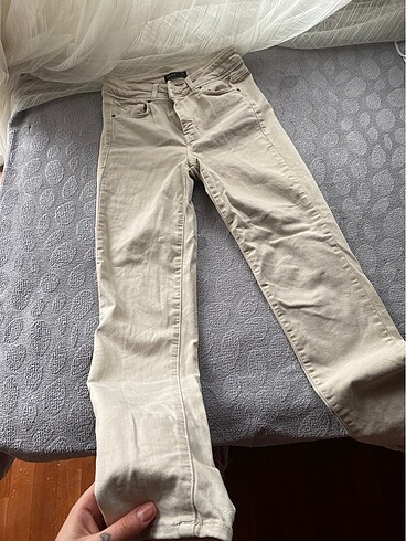 xs Beden camel Renk yüksek bel jean