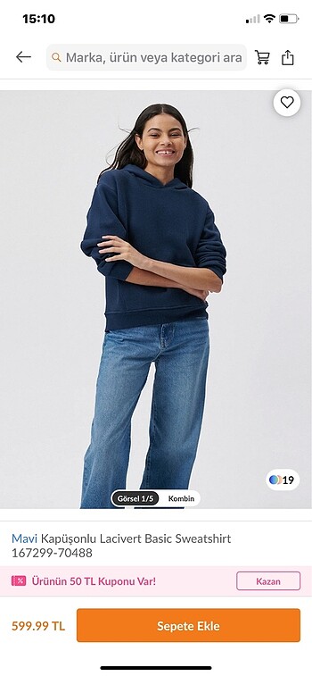 mavi jeans lacivert sweat