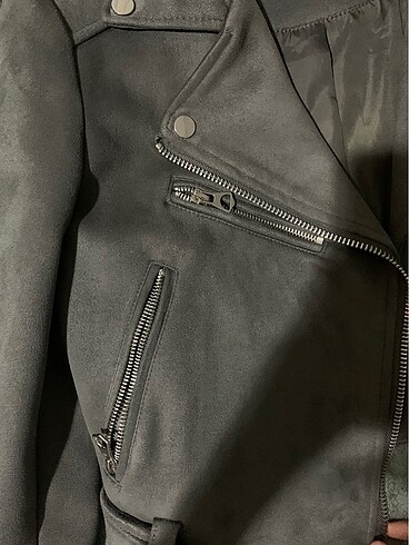 m Beden gri Renk gri süet pull and bear biker ceket