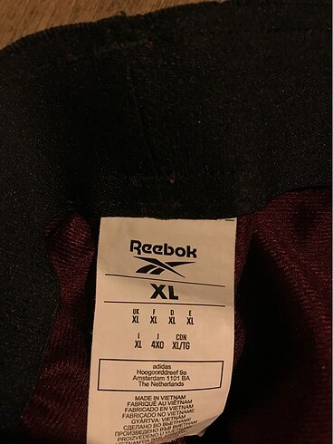 xl Beden bordo Renk Reebok eşofman altı