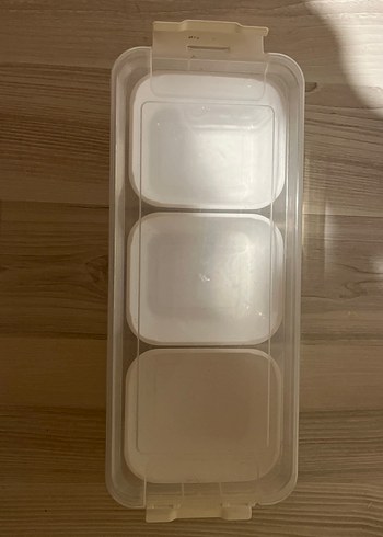 Diğer Beyaz 3 Bölmeli Şeffaf Saklama Kabı