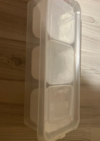 Beyaz 3 Bölmeli Şeffaf Saklama Kabı