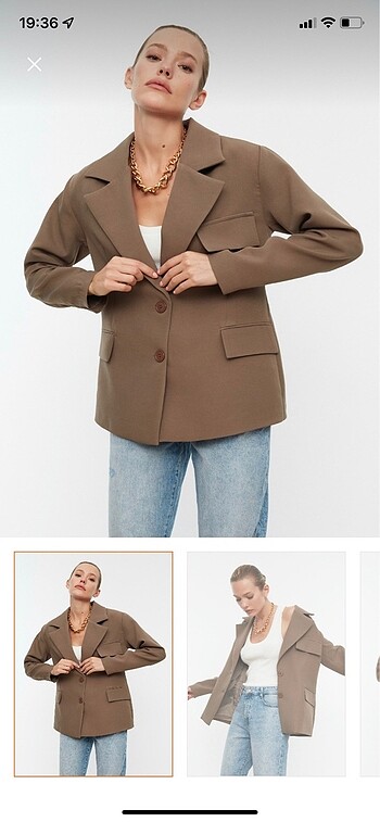 Trendyolmilla vizon blazer ceket
