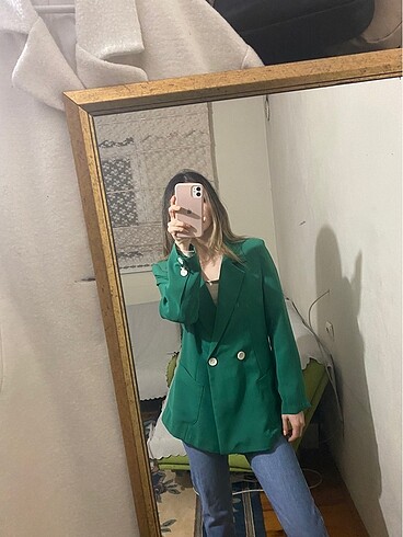 Yeşil blazer ceket