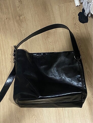 Beden siyah Renk suni deri siyah stradivarius çanta