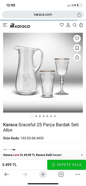 Karaca su takımı