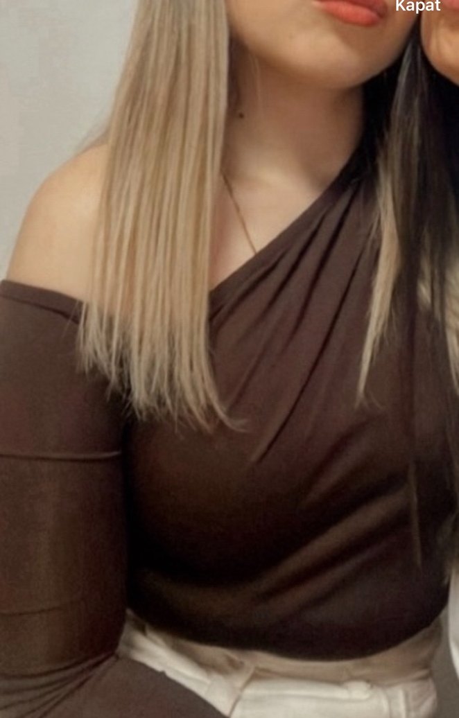 Kadın Kahverengi Asimetrik Yaka Çıtçıtlı Body - Görsel 2