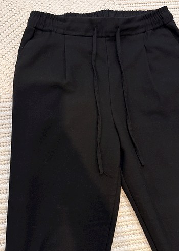 Kadın Siyah Lastikli Kumaş Pantolon - Görsel 3