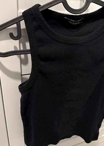 Siyah Halter Yaka Fitilli Kadın Atlet - Görsel 3