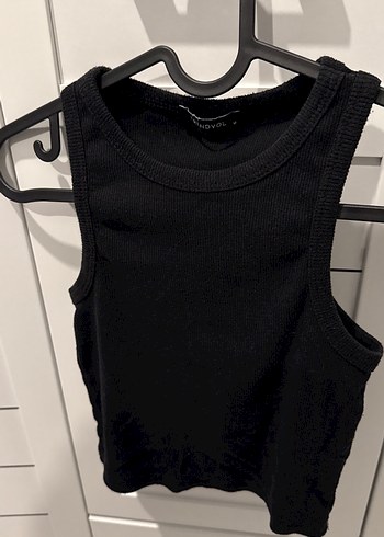 Siyah Halter Yaka Fitilli Kadın Atlet - Görsel 2