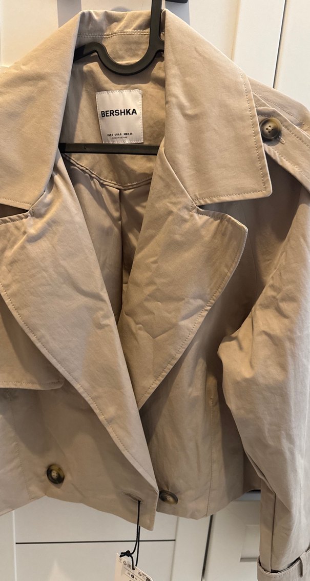 Bej Kadın Trençkot Bershka - Görsel 3