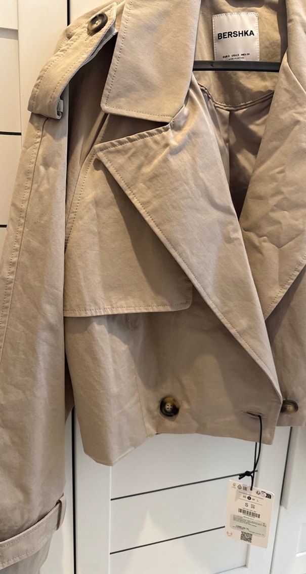 Bej Kadın Trençkot Bershka - Görsel 2