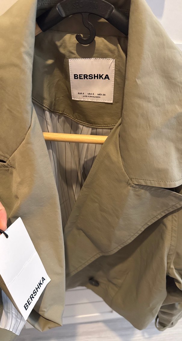 Bershka Kadın Haki Trençkot - Görsel 3