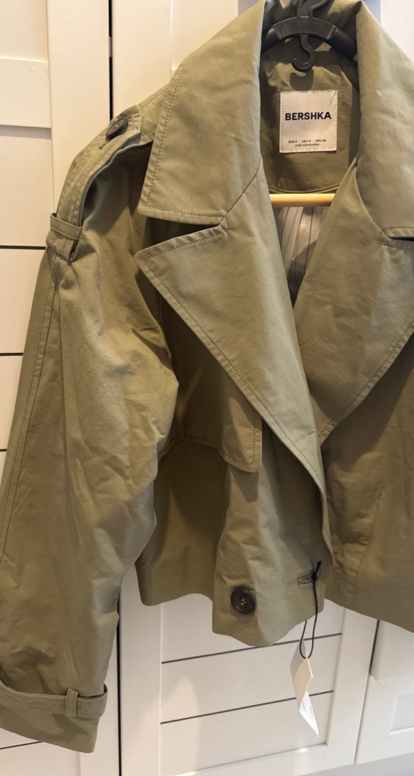 Bershka Kadın Haki Trençkot - Görsel 2