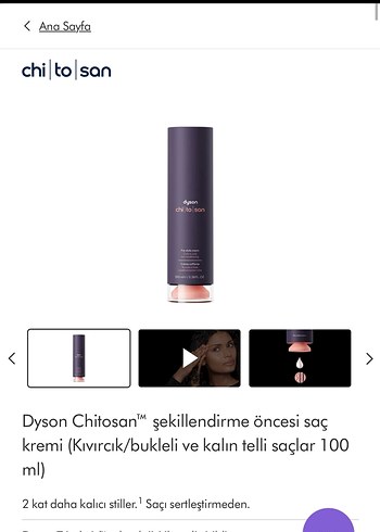 Dyson Chitosan şekillendirme öncesi saç kremi - Görsel 4