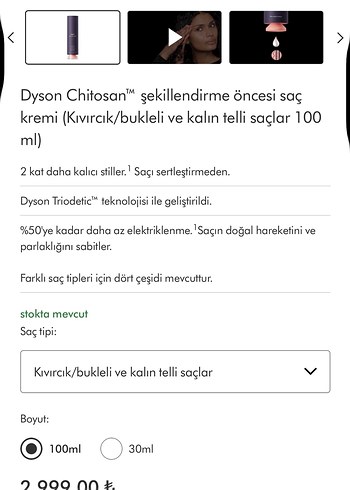 Dyson Chitosan şekillendirme öncesi saç kremi - Görsel 5