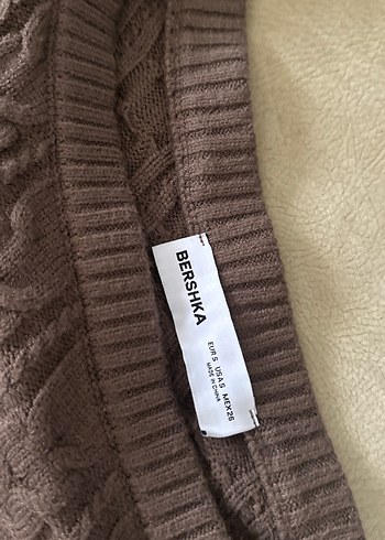 Bershka Bershka Kahverengi Örgü Triko Kazak