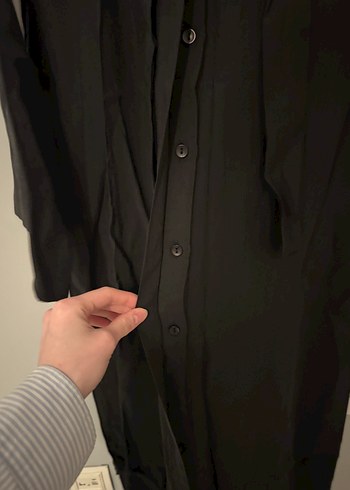 Siyah Uzun Kollu Gotik Kadın Elbisesi - Görsel 5